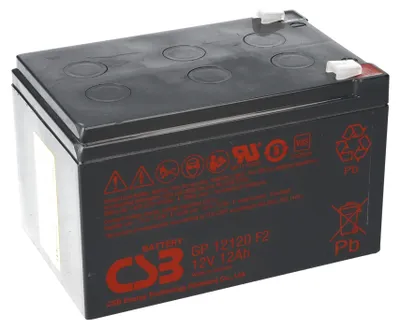Image de CSB Batterie au plomb GP12120 F2 12V 12Ah AGM 6,3mm Faston