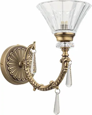 Zdjęcie produktu dla Casa Padrino kinkiet w stylu barokowym mosiądz z patyną H. 30 cm - Lampy w stylu barokowym