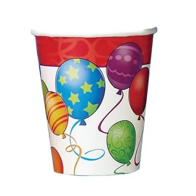 Image de Unique Party Gobelets jetables avec ballons de fête imprimés SG5770 (taille unique) (Coloré)