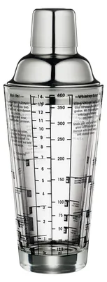 Immagine prodotto di Shaker per cocktail Cilio, capacità 400 ml, con ricette incluse