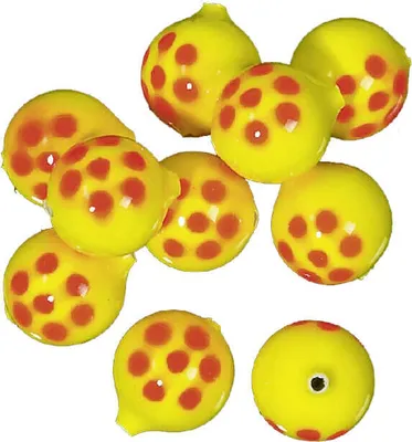 Produktbild von Jenzi Corky Auftriebsperlen für Meeresvorfächer Gelb Rot 10mm