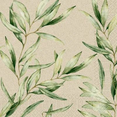 Produktbild von Zelltuchservietten 40 x 40 cm 3-lagig 1/4 Falz Foliage | Packung (250 Stück)