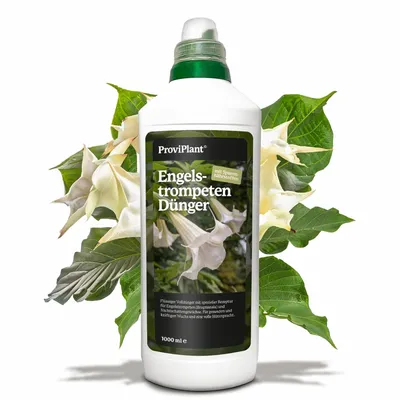 Produktbild von ProviPlant Engeltrompetendünger – 1 Liter Spezialdünger Trompetenblumen Brugmansia Profi-Rezeptur- HOCH ERGIEBIG - 200 Liter Gießwasser -  Germ
