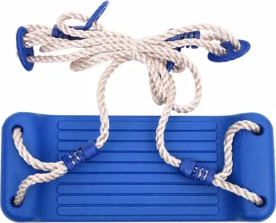 Image de vidaXL Siège de balançoire avec échelle de corde bleu 37x15 cm PE