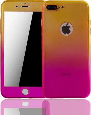 Produktbild von Handyhülle Schutzhülle für Apple iPhone 7 Plus Full Case Cover Displayschutz 360 Pink