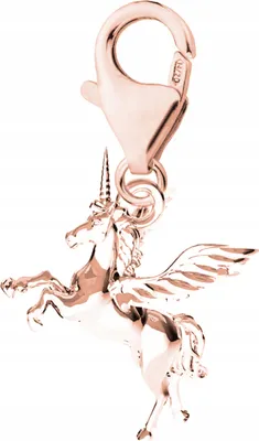 Produktbild von Vergoldeter Anhänger mit Einhorn, Pferd, Pony, Einhorn, 925er Silber