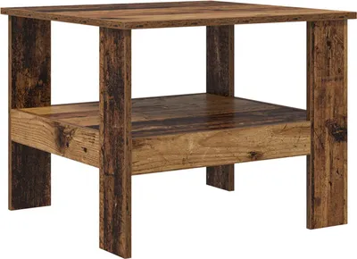 Zdjęcie produktu dla vidaXL Stolik kawowy stare drewno 57 x 55 x 45 cm materiał drewnopochodny