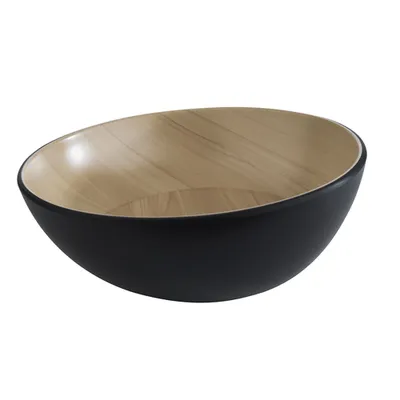 Produktbild von APS Frida Schale Holzoptik/schwarz, Inhalt: 1,00 Liter, ø: 215 mm