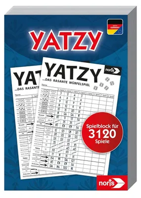 Produktbild von Würfelspiel Yatzy Spielblock - Reisegröße - für 2 Spieler ab 6 Jahren - 10,2 x 14,4 cm