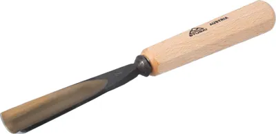 Produktbild von STUBAI Stemmeisen Stechbeitel Serie 52 - Form 7 | Gerades Hohleisen - 25 mm, mit Holzgriff, für Figurenarbeiten, Kerb- und Reliefschnitzarbeiten, zur präzisen Bearbeitung von Holz