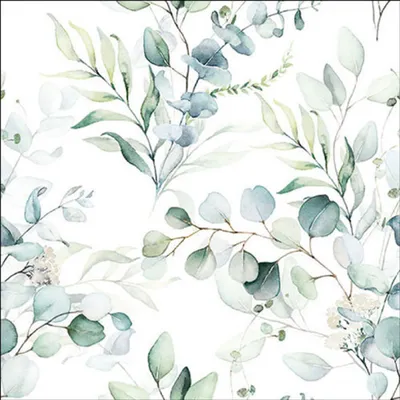 Image de Serviettes 33x33 cm - Eucalyptus all over