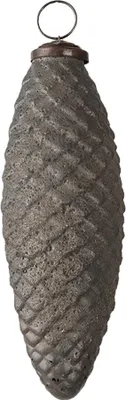 Zdjęcie produktu dla Clayre & Eef Bombka świąteczna XL szyszka Ø 6 cm szare szkło