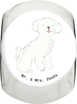 Produktbild von Mr. & Mrs. Panda Dose Bichon Frisé Moment XL 2000ml - Weiß - Geschenk, Bonbonglas, Aufbewahrungsdose, Leckerli Glas Hund, Keksdose, glasbehälter