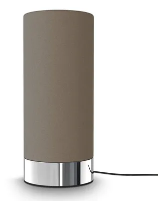 Produktbild von B.K.Licht - Nachttischlampe mit Touch, Dimmbar, E14 Fassung, Zylinder Stoffschirm, Tischlampe, Lampe, Nachttischleuchte, Tischleuchte, Bürolampe