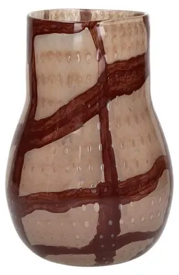 Produktbild von Pomax Anima Vase und Windlicht aus Glas, Bordeaux, Ø 17,8 x H 26 cm