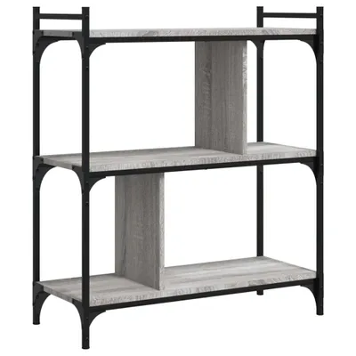 Obrázok produktu pre vidaXL Regál na knihy 3 police Grey Sonoma 76x32x88 cm Drevo Materiál