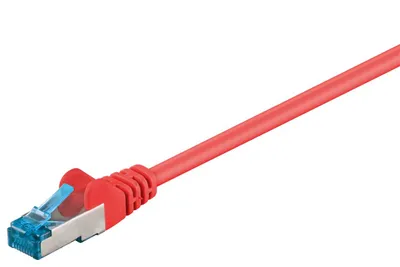 Produktbild von Goobay 93745 Patch kabel CAT 6A, S/FTP (PiMF), červený, 2 m - LSZH bezhalogenový, měď