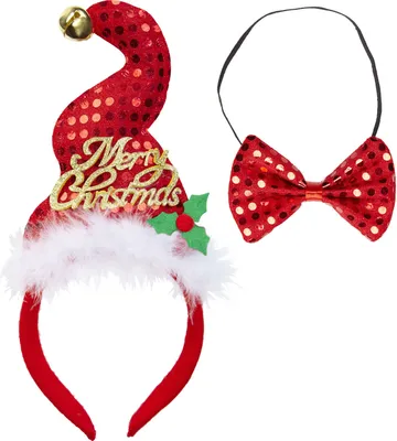 Produktbild von Mini Weihnachtsmütze Christmas mit Fliege