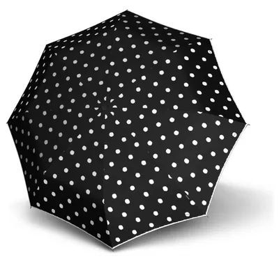 Produktbild von Knirps Taschenregenschirm Regenschirm T.200 Medium Duomatic Dot Art Black schwarz