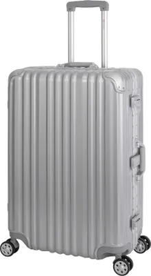 Produktbild von Travelhouse London - Hartschalen Polycarbonat Alu Koffer Trolley Reise Urlaub 90l silber