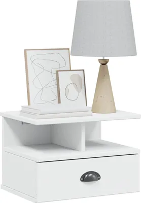 Obrázok produktu pre vidaXL Nočný stolík HILL, biely, 40 x 31 x 27 cm, masívne borovicové drevo