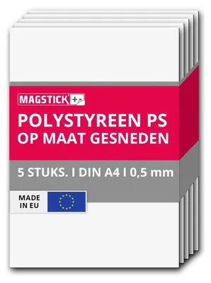 5 HIPS Polystyrolplatten A4, 0,5 mm, weiß