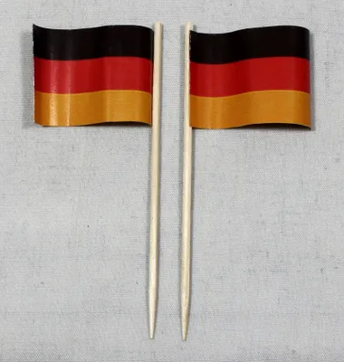Produktbild von Party-Picker Flagge Deutschland Papierfähnchen in Spitzenqualität 25 Stück Beutel