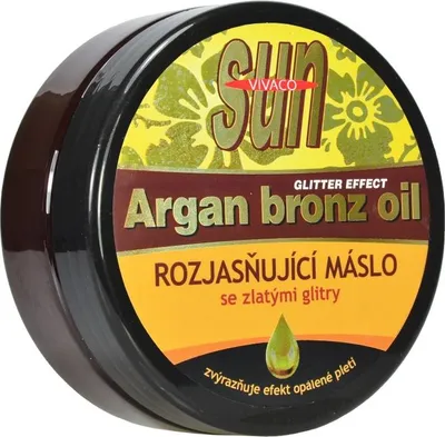Produktbild von Aufhellende After-Sun-Butter mit Bio-Arganöl und goldenem Glitzer SUN VIVACO 200 ml