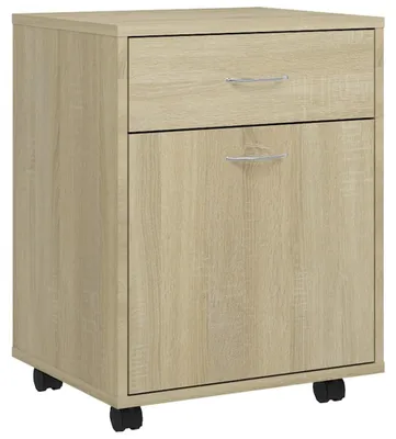 Obrázek produktu pro vidaXL Skříňka na kolečkách Sonoma Oak 45x38x54 cm výrobek ze dřeva