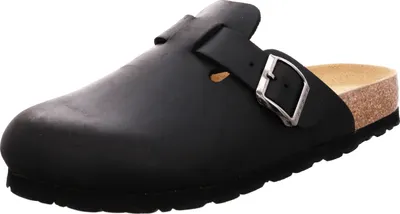 Produktbild von Rohde Herren Clog Pantolette Leder Schnalle bequem Grado 6698, Größe:42 EU, Farbe:Schwarz
