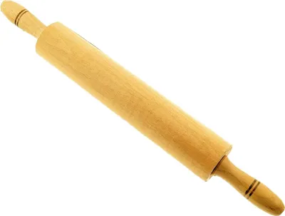 Image de Rouleau à pâte I Merdane I Professionnel avec poignée I Rouleau à pâtisserie pour pizza, biscuits, pâtes Bois à étaler 44cm