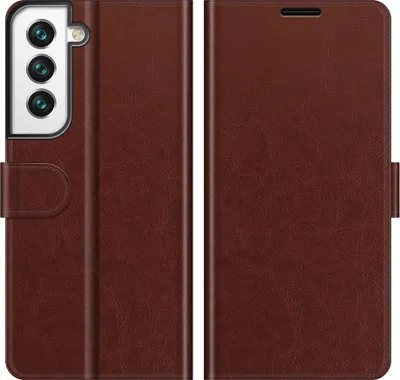 Produktbild von Mobigear Geldbörsen-Handyhülle für Samsung Galaxy S22 – Klapphülle – Braun