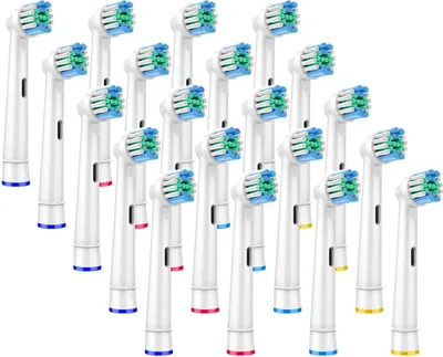 Produktbild von 20 Aufsteckbürsten für Oral B Ersatzbürsten Zahnpflege Bürstenköpfe elektrische Zahnbürsten Dentalogix