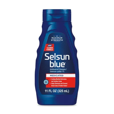 Produktbild von Selsun Blue Medicated Anti-Schuppen Shampoo – Maximale Stärke – Für fettige Kopfhaut – 325 ml - 11 oz