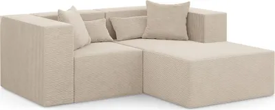 Produktbild von 3-Sitzer Ecksofa NOVA S - 208x180x76cm, Otomane, Rechts, L-form, Beige