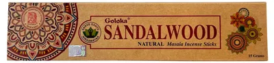 Image de Bâtonnets d'encens Goloka au bois de santal biologique, 15 grammes
