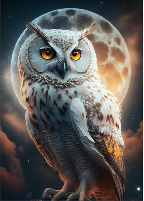 Produktbild von Kunsthandwerk 5D Mond Vogel Diamant Bild - Kreatives Hobby - Einzelstück - 30 x 40 cm