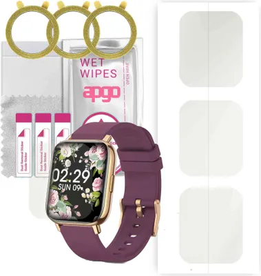 Produktbild von apgo 3 Stück Schutzfolie, Matt, kompatibel mit Naixues Y22 Smartwatch, Hydrogel Displayschutzfolie mit Positionierhilfe, Displayfolie, robust und kratzfest
