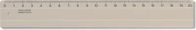 Produktbild von KOH Lineal - Plast 20 cm Skala - Transparent / Braun