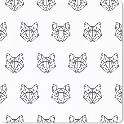 Produktbild von MuchoWow® Mauspad Mousepad Fuchs - Muster - Formen 20x20 cm - Mousepads - Maus Mat - Pad - Mausunterlage - Desk Mat - Bureauartikeln