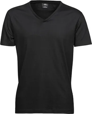Produktbild von Tee Jays 8006 | Mens Fashion V-Neck Soft Herren T-Shirt - Farbe: Black - Größe: XXL