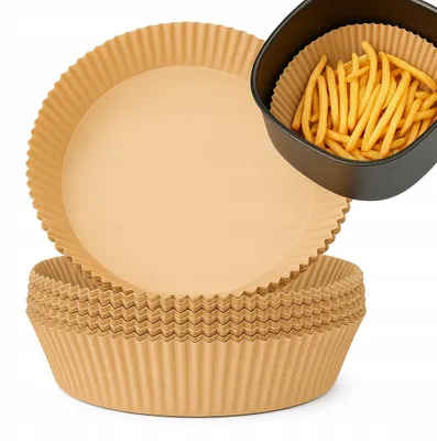 Produktbild von 100 Stück Papier Einlagen für Heißluftfritteuse Air Fryer 20cm