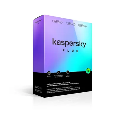 Produktbild von Kaspersky PLUS 2025 / 10 Geräte / 1 Jahr / PKC