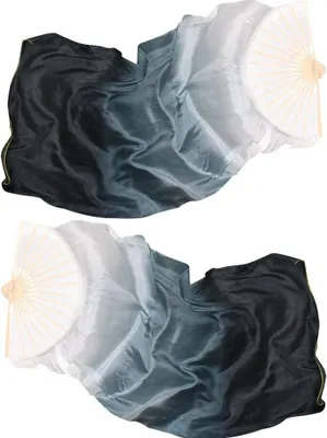 Productafbeelding van Zijden Waaiers - Dans Waaiers - Optredens Verbeteren - Echt Zijde Materiaal - 180 x 90 cm - Gemengde Kleuren