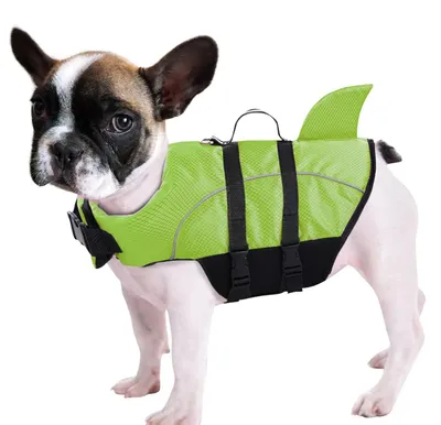 Hunderettungsvest mit Haifischflosse, Ripstop, für kleine/mittelgroße Hunde