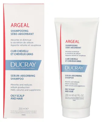 Produktbild von Ducray Argeal Sebum-Absorbing Shampoo Strkungsshampoo fr schnell fettendes Haar 200 ml