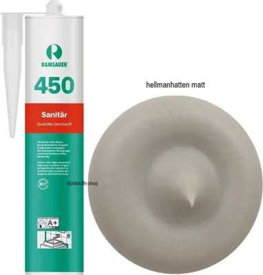 Produktbild von Ramsauer 450 Sanitär Silicon Fugen Dichtstoff 310ml Kartusche hellmanhatten MATT