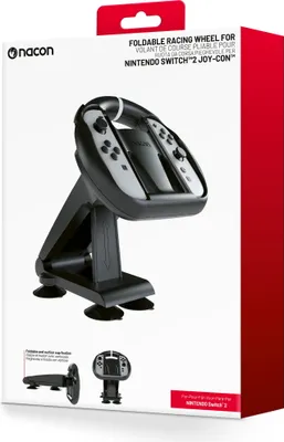 Produktbild von Nacon für Nintendo Switch 2 foldable Wheel klappbares Lenkrad Aufnahme Joy-Con schwarz NA028232