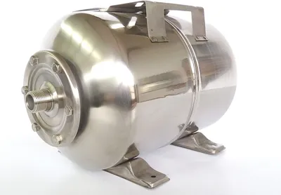Produktbild von CHM GmbH® Druckkessel Edelstahl Membrankessel  50 l, mit Druckschalterset 5 teilig und Panzerschlauch