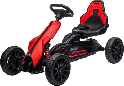 Imagen del producto de Fortuna Lai: Coche de pedales para niños, tipo karting, con asiento ajustable y freno de mano, ideal para niños de 3 a 8 años, perfecto para divertirse al aire libre